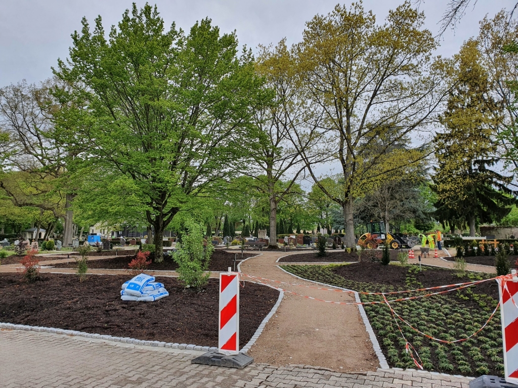 neue Wege auf dem Friedhof