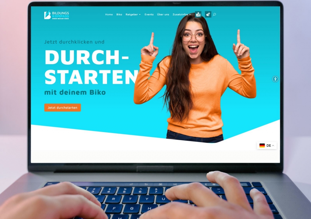 Über den Bildungskompass Rhein-Neckar-Kreis gelangen Schülerinnen und Schüler in wenigen Klicks zu ihrem Bildungsziel. (Foto Landratsamt Rhein-Neckar-Kreis)