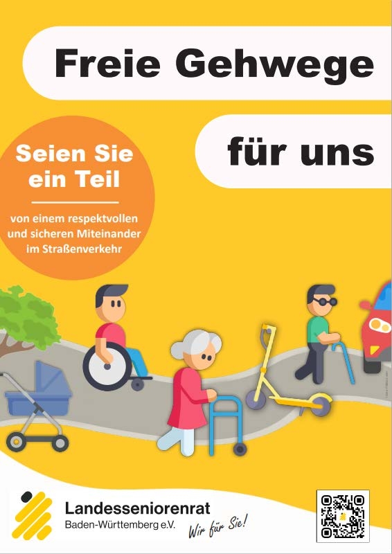 Aktion freie Gehwege des Landesseniorenrats am Tag der älteren Menschen am 1. Oktober