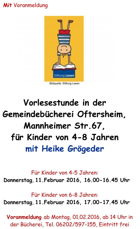 BÜ Vorlesen ab vier