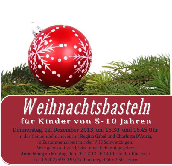 BÜ Weihnachtsbasteln