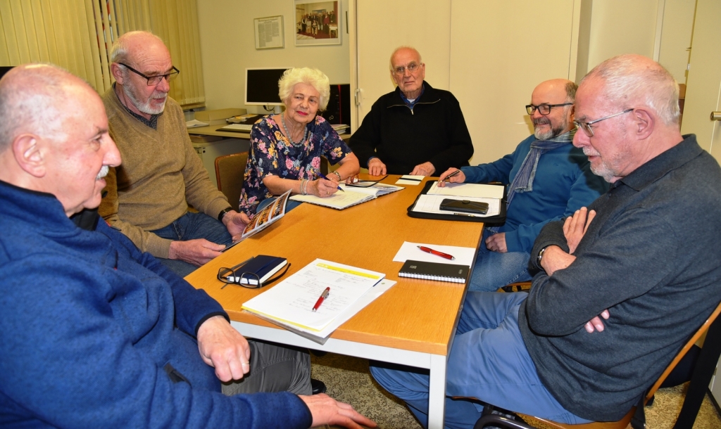 40 Jahre HuKO - das Vorbereitungsteam. Foto vlnr Dieter Burkard, Helmut Spieß, Yvonne Wierer, Wolfgang Deinert, Luigi D’Auria, Gerhard FreiJPG