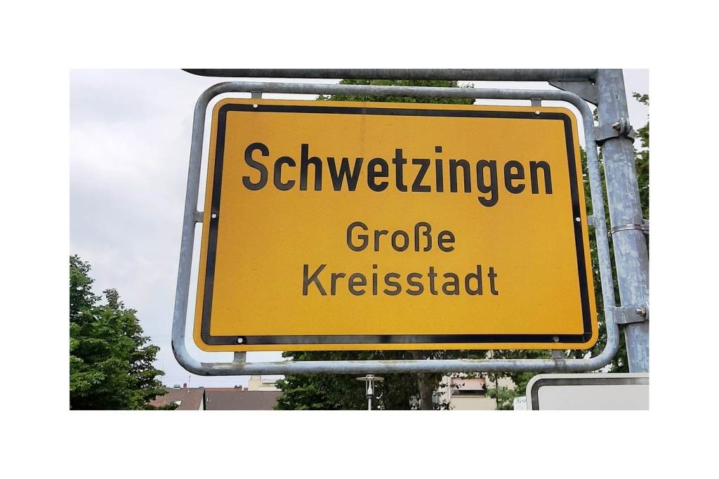 Stadt Schwetzingen Ortsschild 