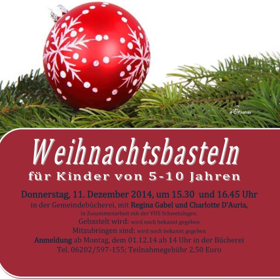 BÜ Weihnachtsbasteln