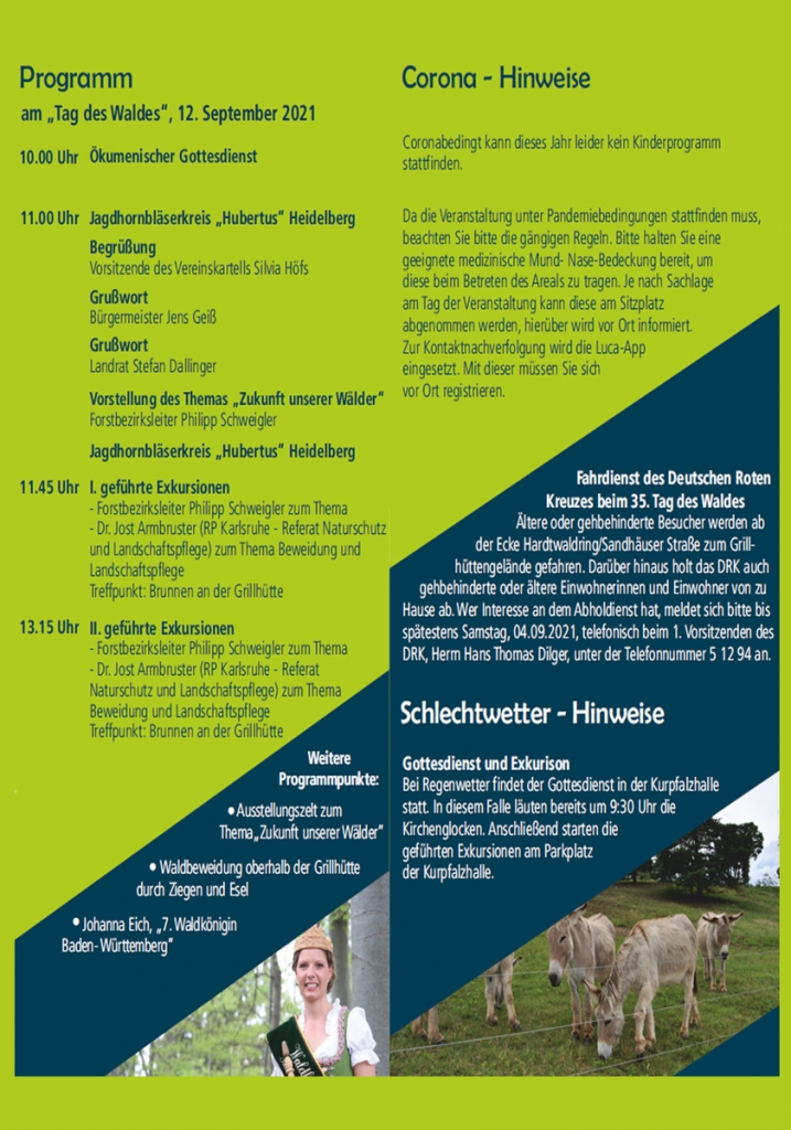 Programmauszug aus dem Flyer zum Tag des Waldes