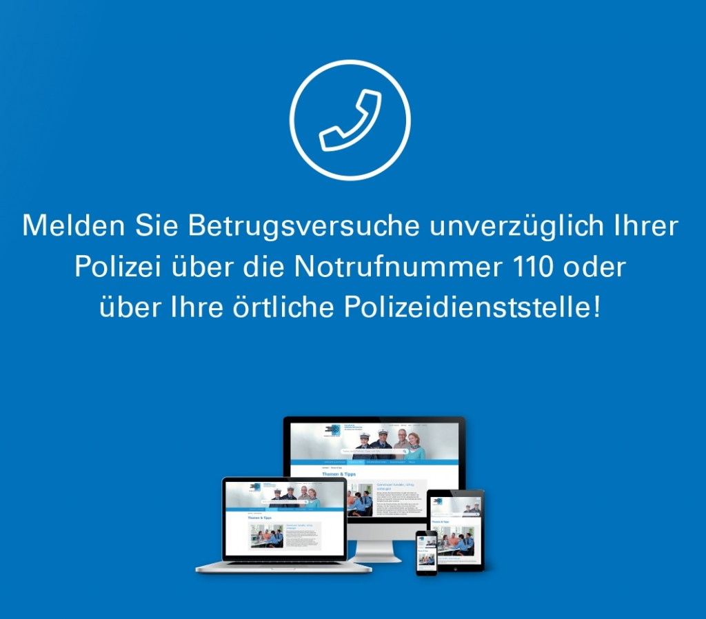 Ausschnitt aus Plakat Betrugsmaschen in der Pandemie
