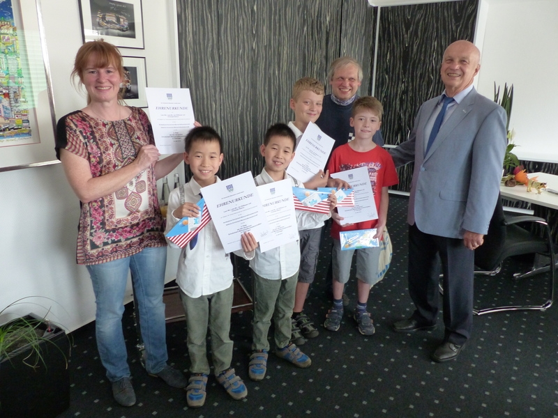 Judith Herden, Luka und Leon Wu, Christoph Bianco, Rainer Waibel, Jan Stillbauer, Roland Seidel