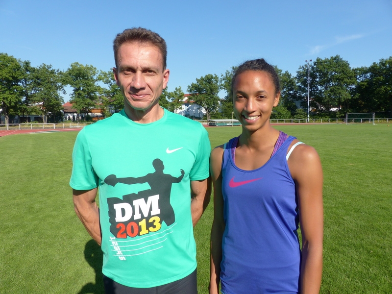 Ein starkes Team: Ralf Weber, Malaika Mihambo