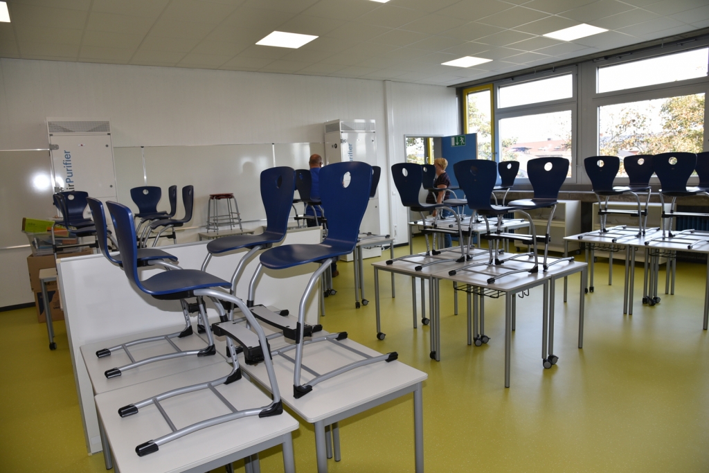 Ein neues Klassenzimmer.