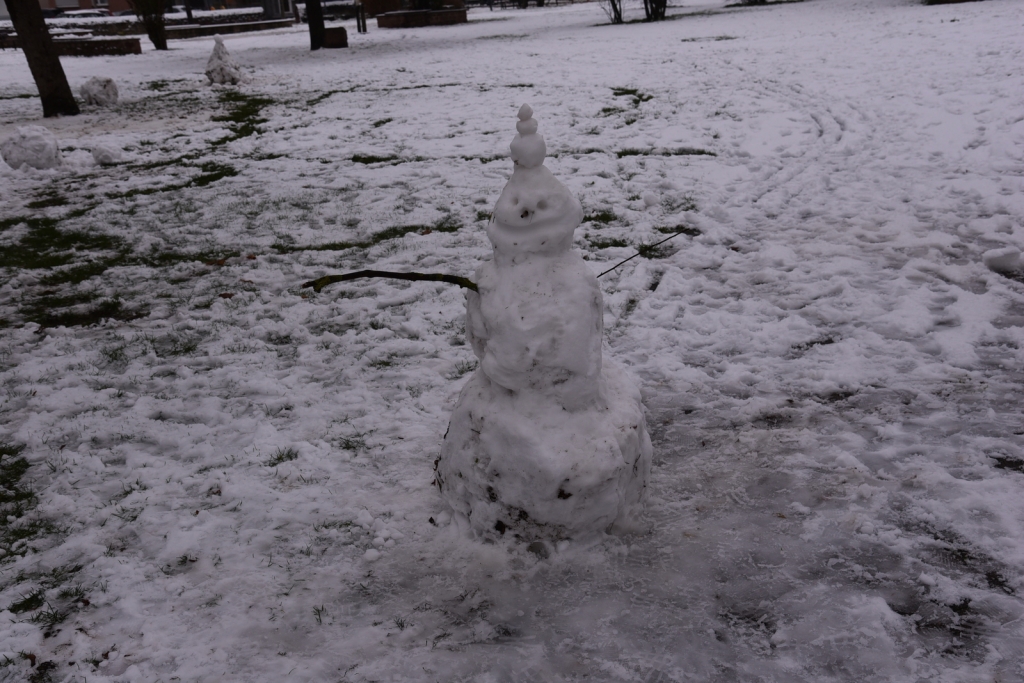Schneemann im Gemeindepark