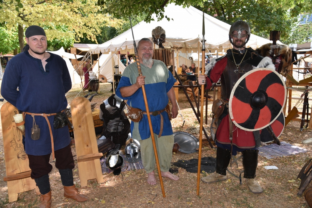 Drei wackere Recken, die auf dem Mittelaltermarkt zu sehen waren. 